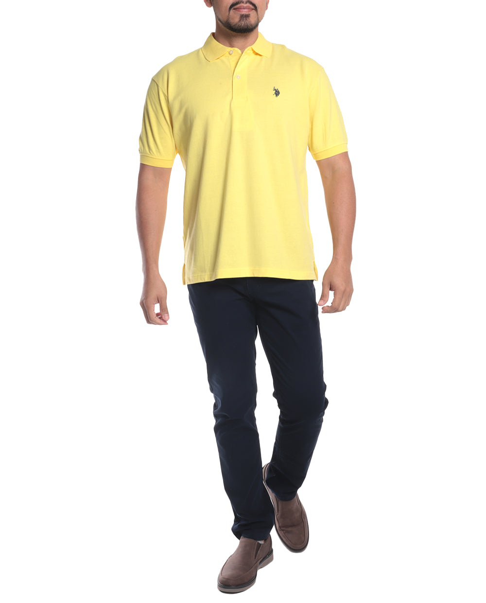 Camisa polo básico amarillo