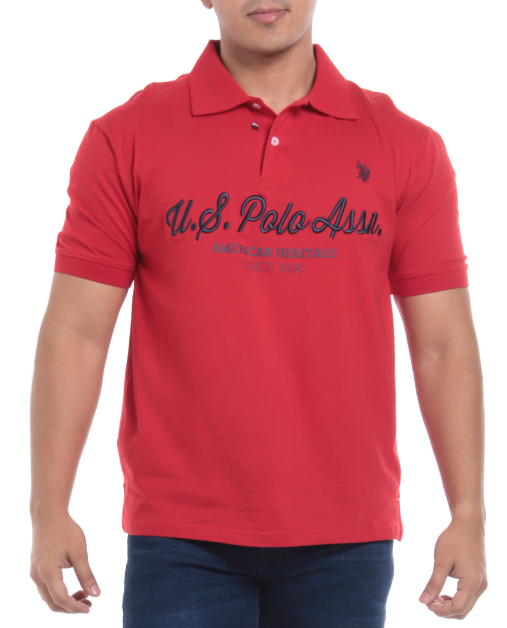 Polo Fashion para caballero con letras al frente