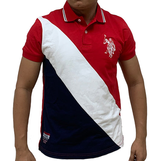 Camisa Polo Fashion Roja con Líneas