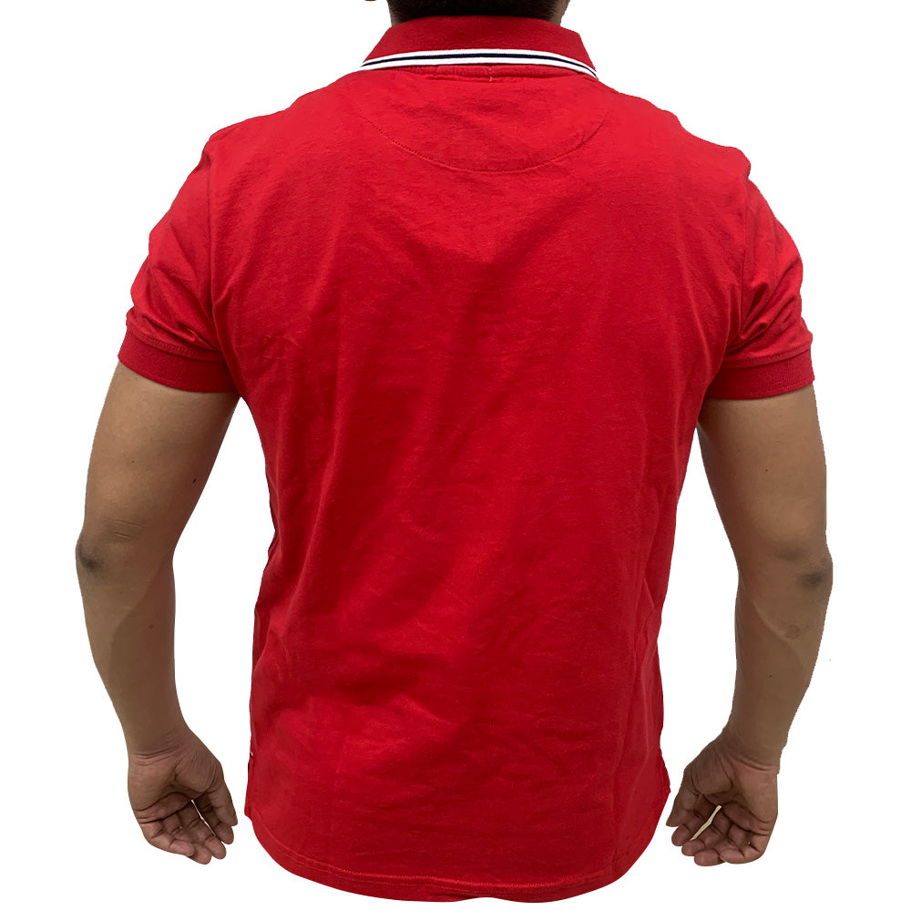 Camisa Polo Fashion Roja con Líneas