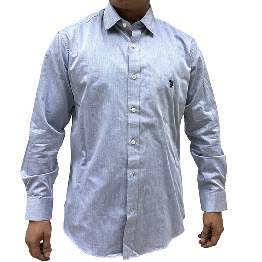 Camisa Polo M/L color Celeste Claro