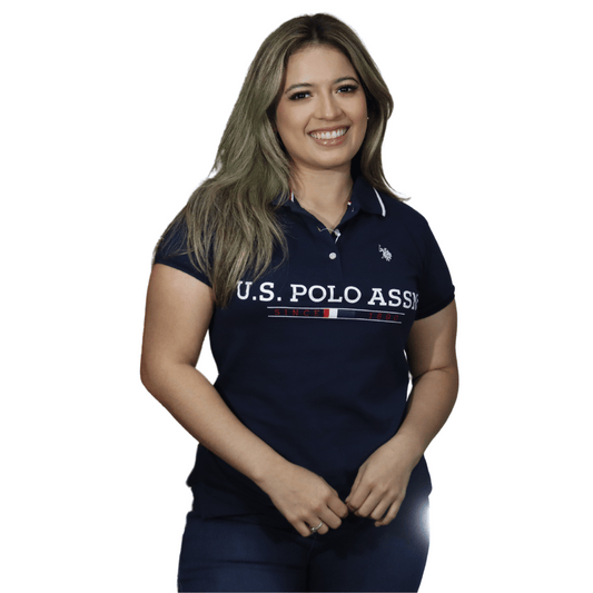 Polo Fashion con logo y rayas al frente