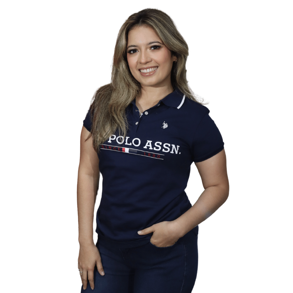 Polo Fashion con logo y rayas al frente