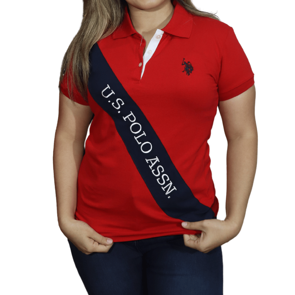 Polo Fashion con logo y raya diagonal