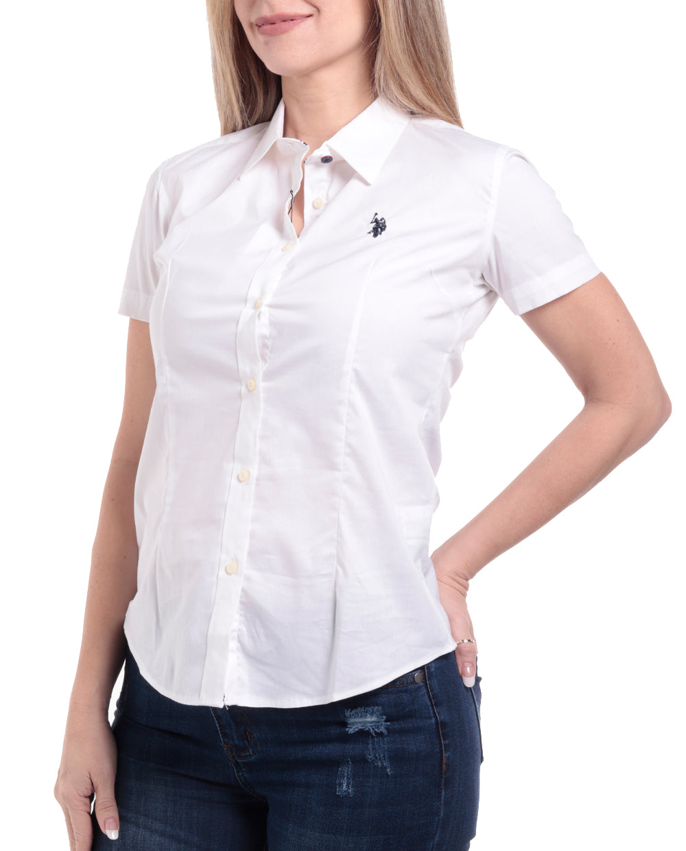 Camisa manga corta de mujer estilo Polo