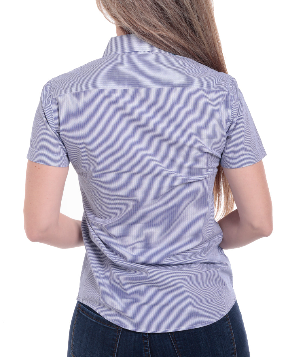 Camisa manga corta de mujer estilo Polo Navy